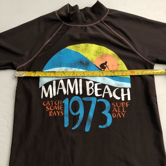 Cherokee dark brown mock neck rash guard M=8-10 - Picture 5 of 5